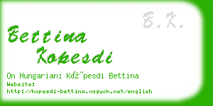 bettina kopesdi business card